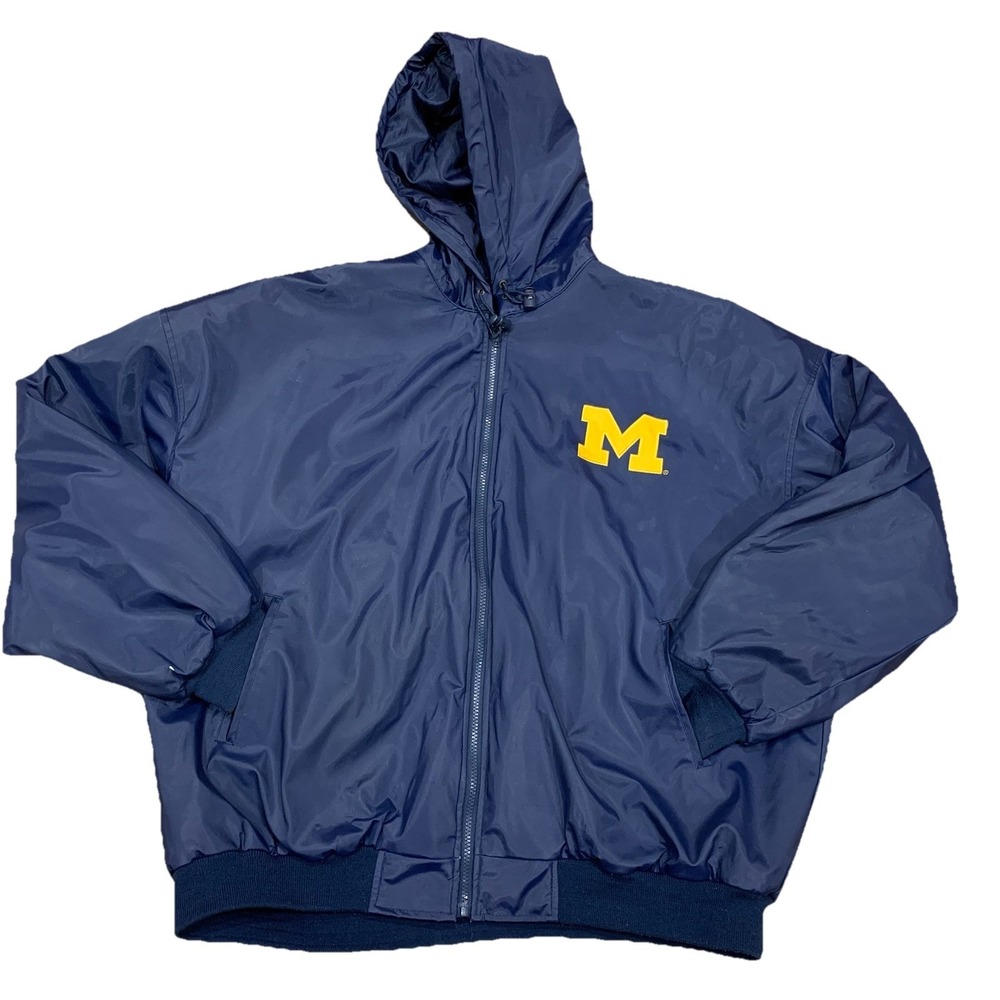 VTG Steve & Barry's NCAA Michigan Wolverines Letterman Bomber Jacket Adult XXL